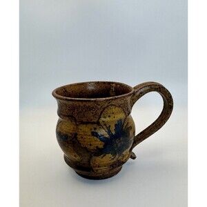 Vintage McFall Studio Art Pottery Cup Hand Crafted Stoneware Signed 4”